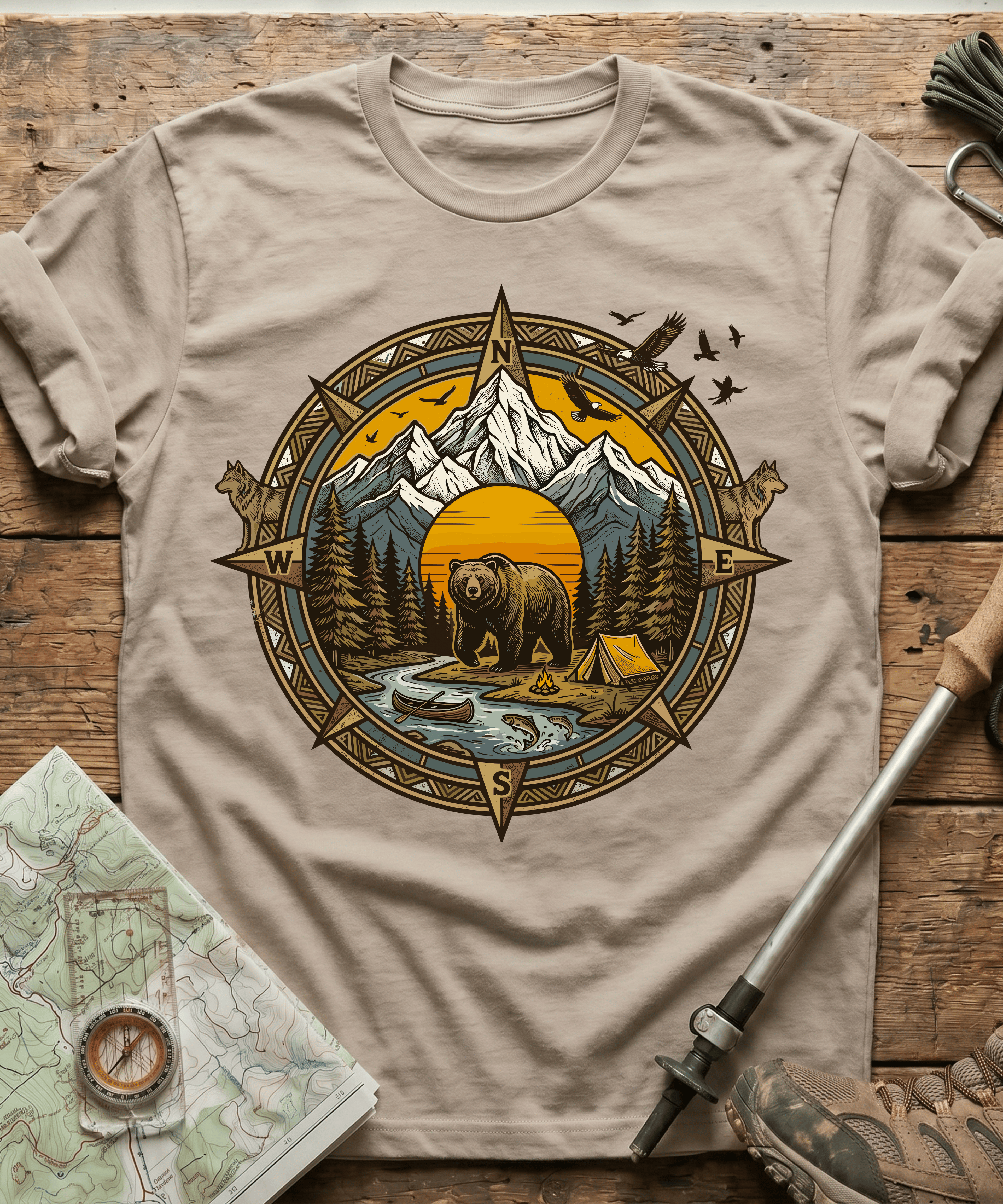 Great Outdoors Adventure Compass T-Shirt