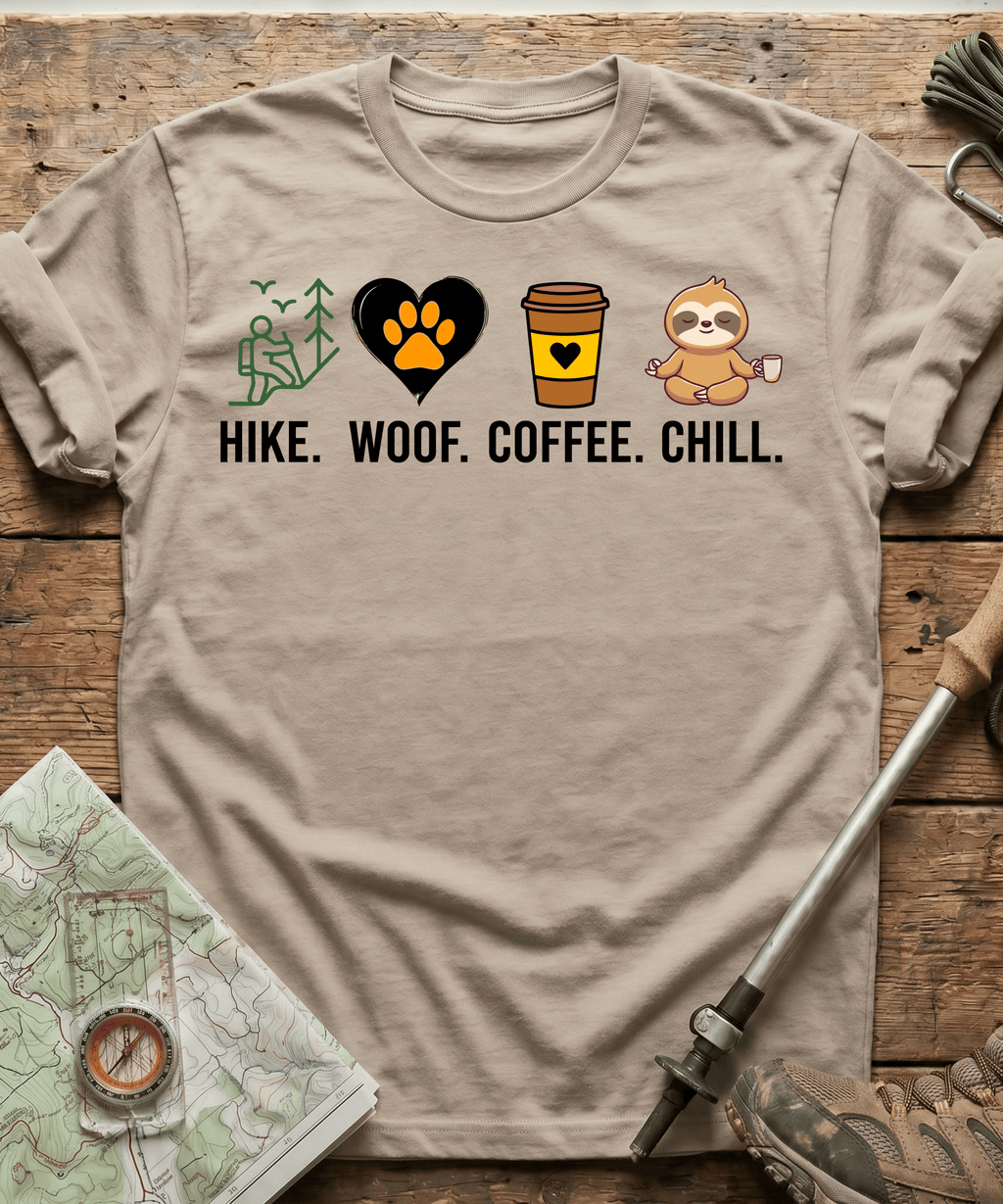 Hike Woof Coffee Chill T-shirt