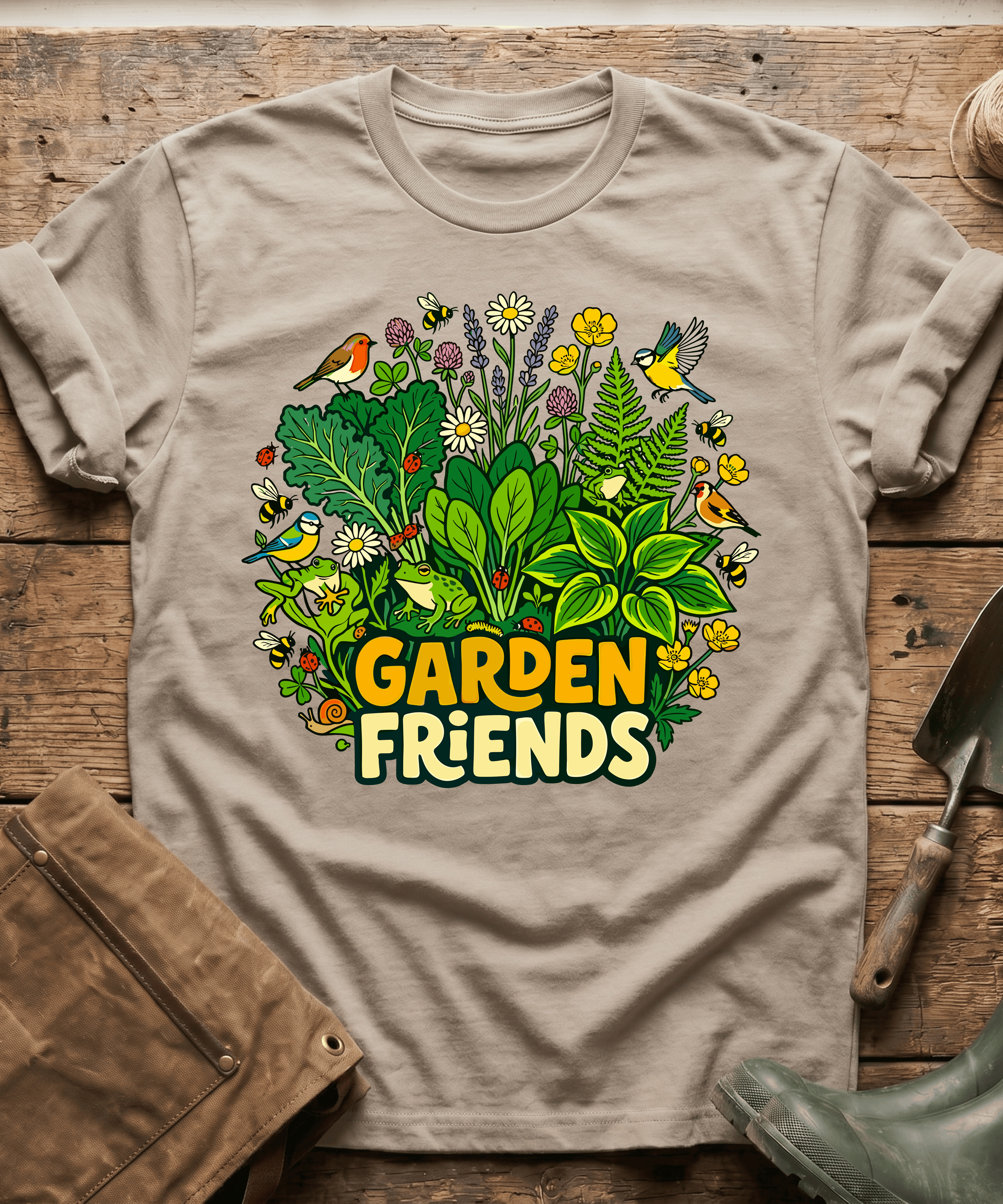 Cute Garden Friends Wildlife T-Shirt
