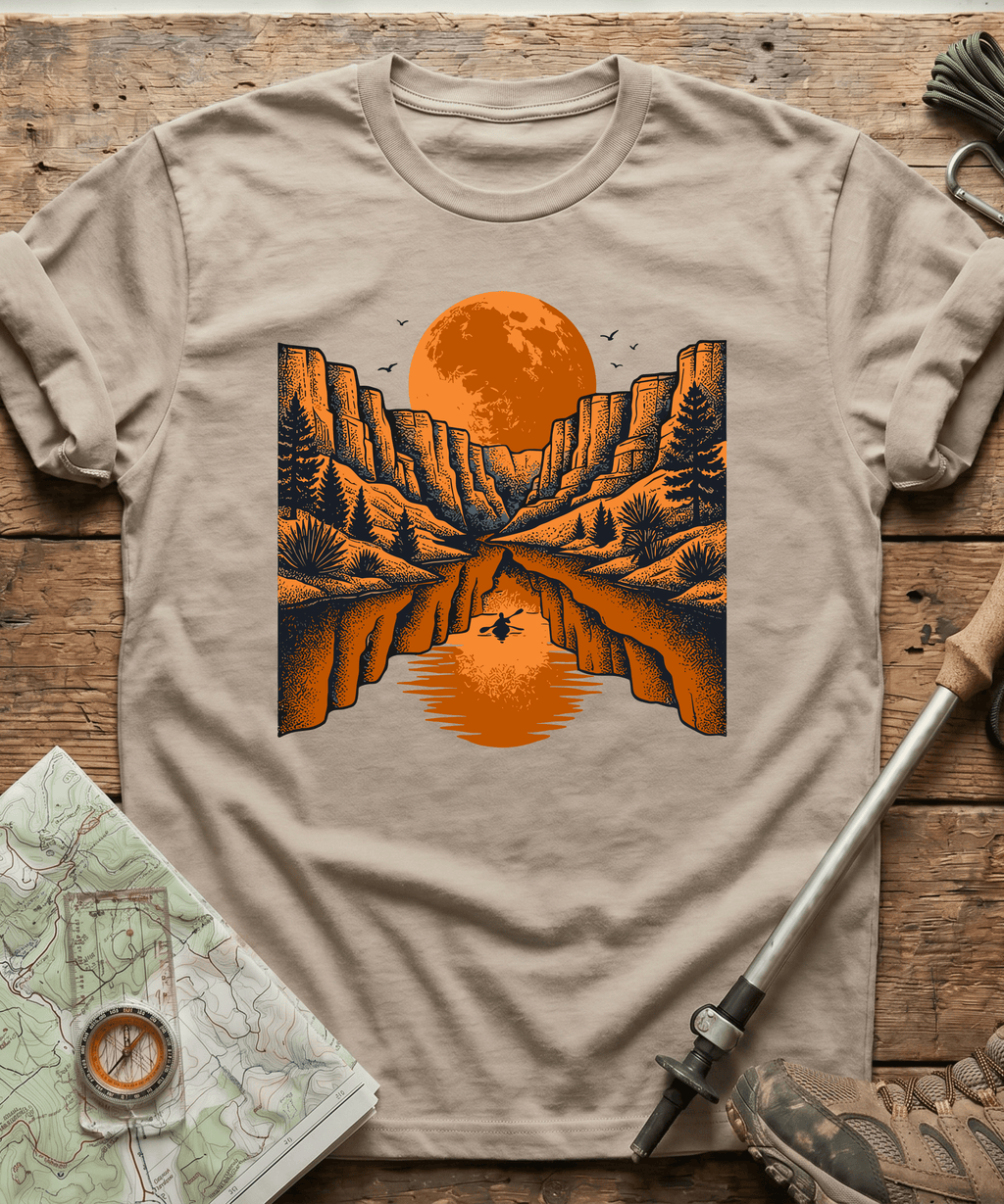 Canyon Kayak Orange Moon T-Shirt