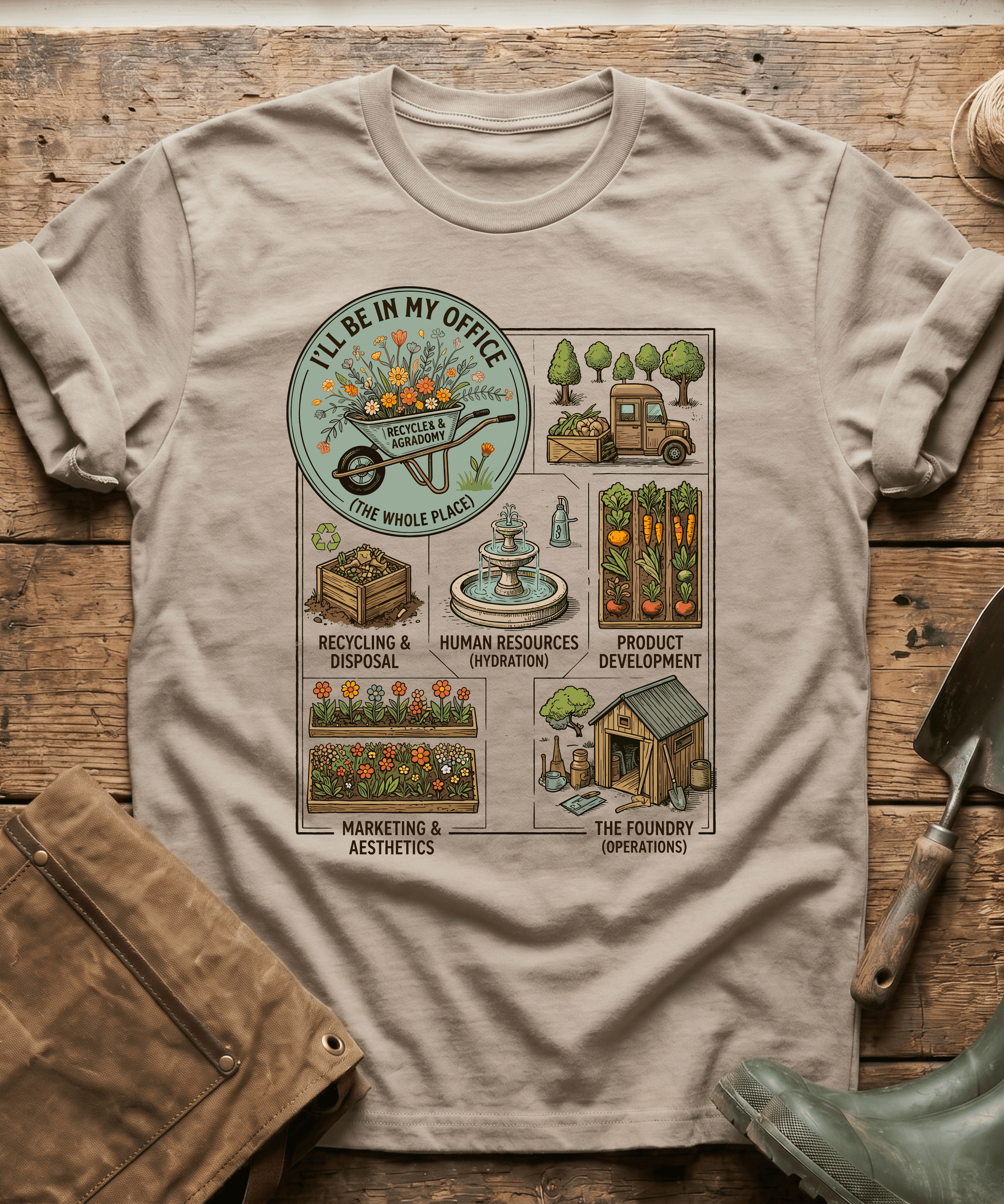 I'll Be In My Office Garden Infographic T-Shirt