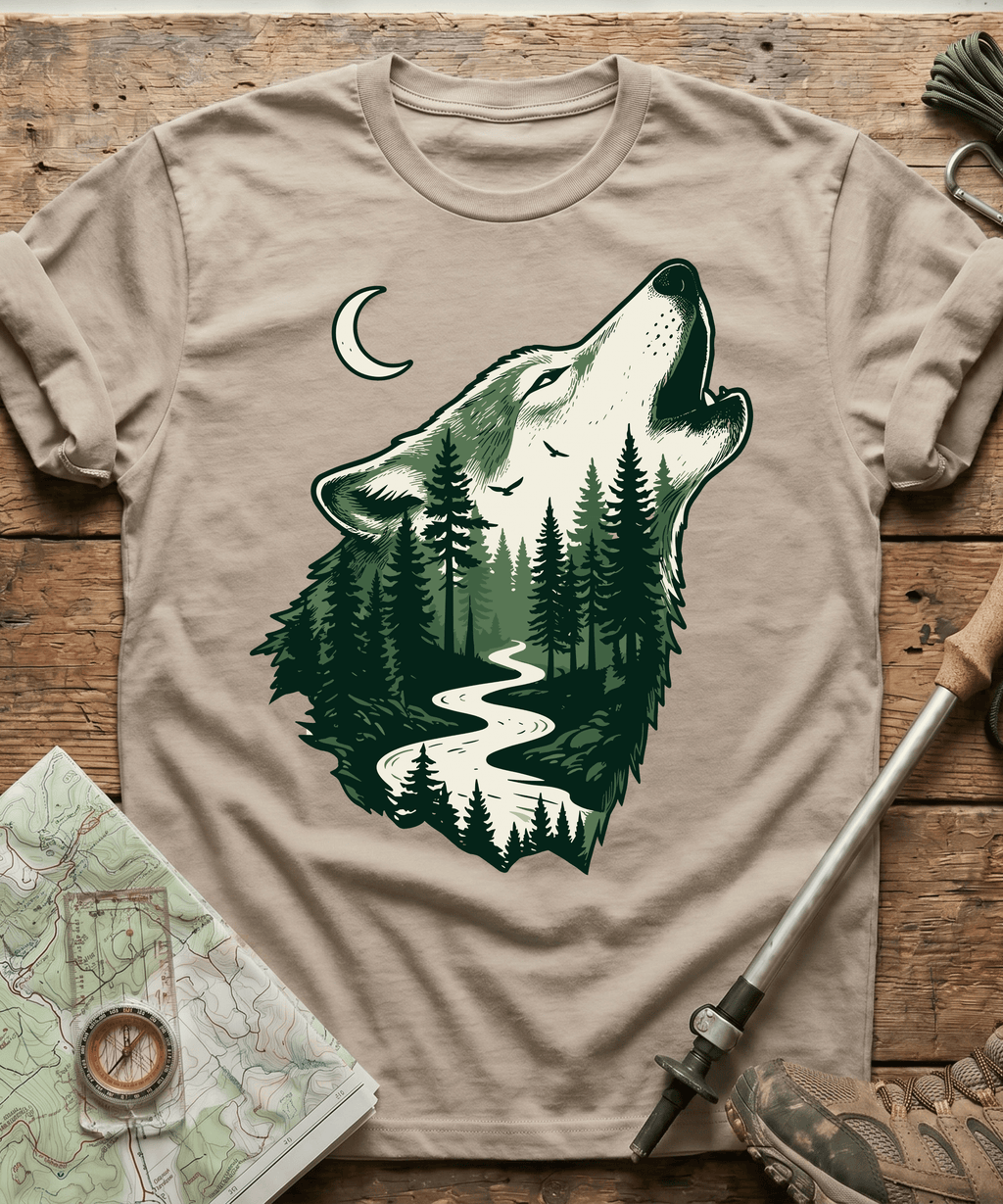 Howling Wolf Forest River T-Shirt