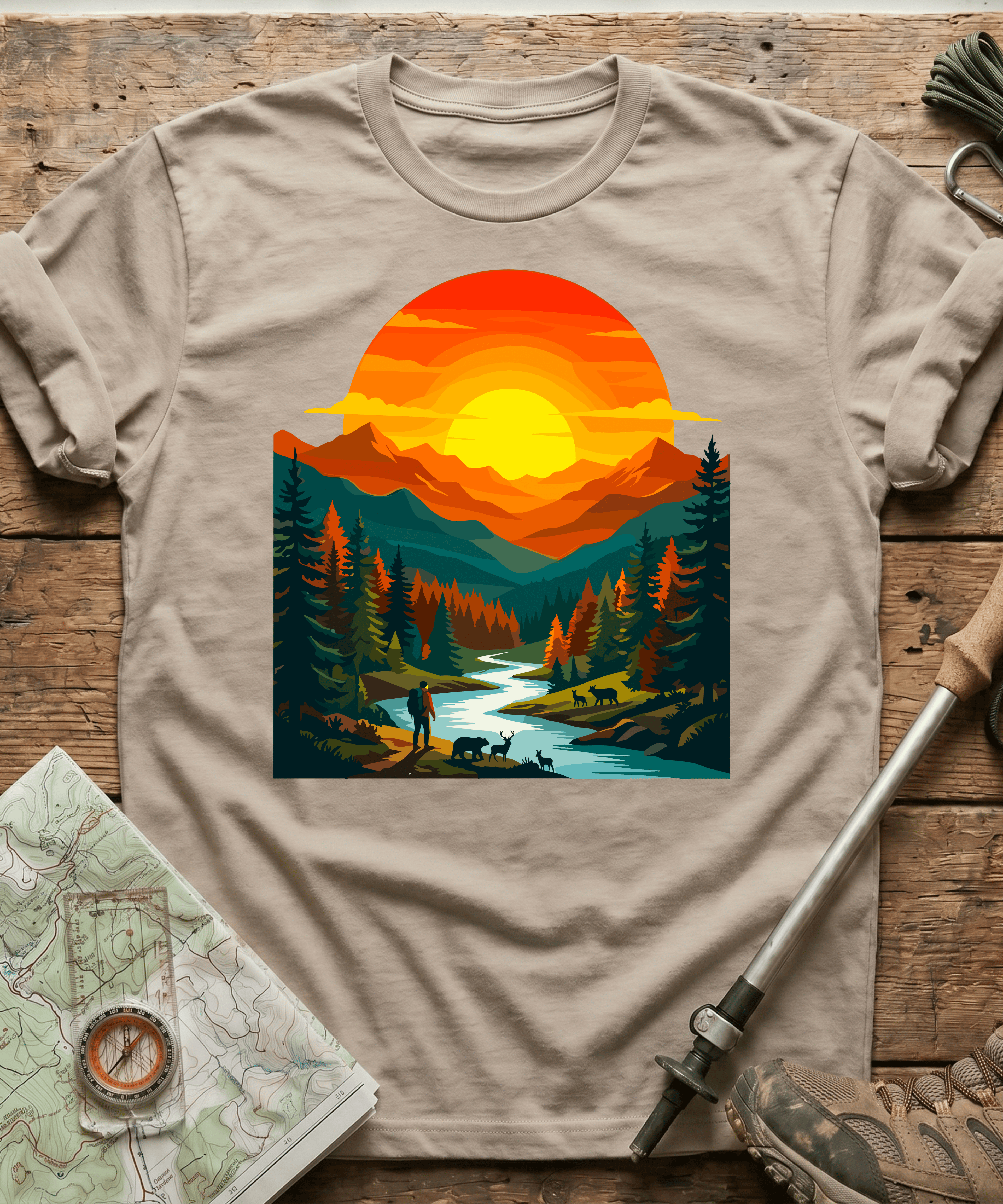 Scenic Wilderness Explorer Sunset T-Shirt
