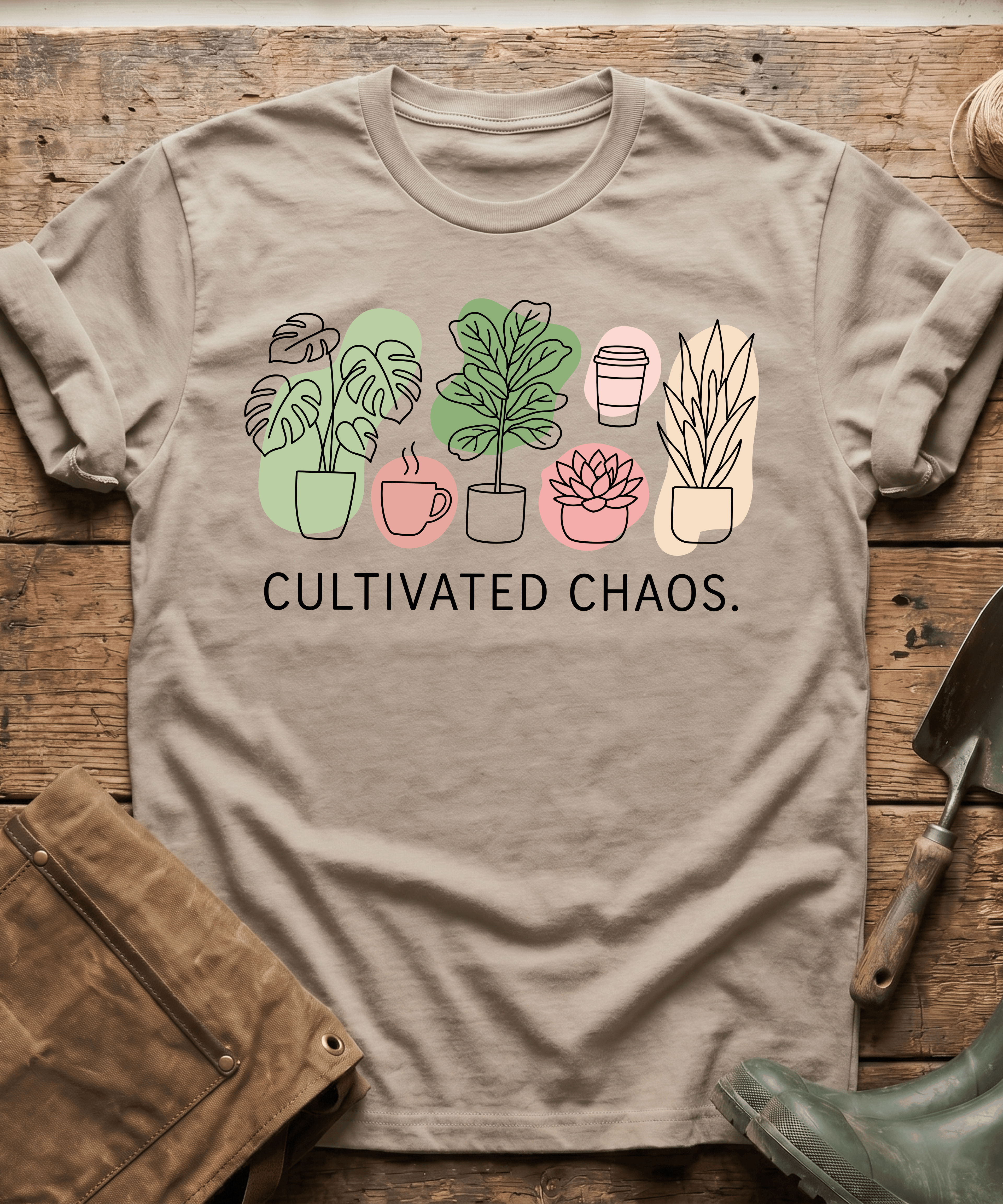 Cultivated Chaos Minimalist Plants T-Shirt