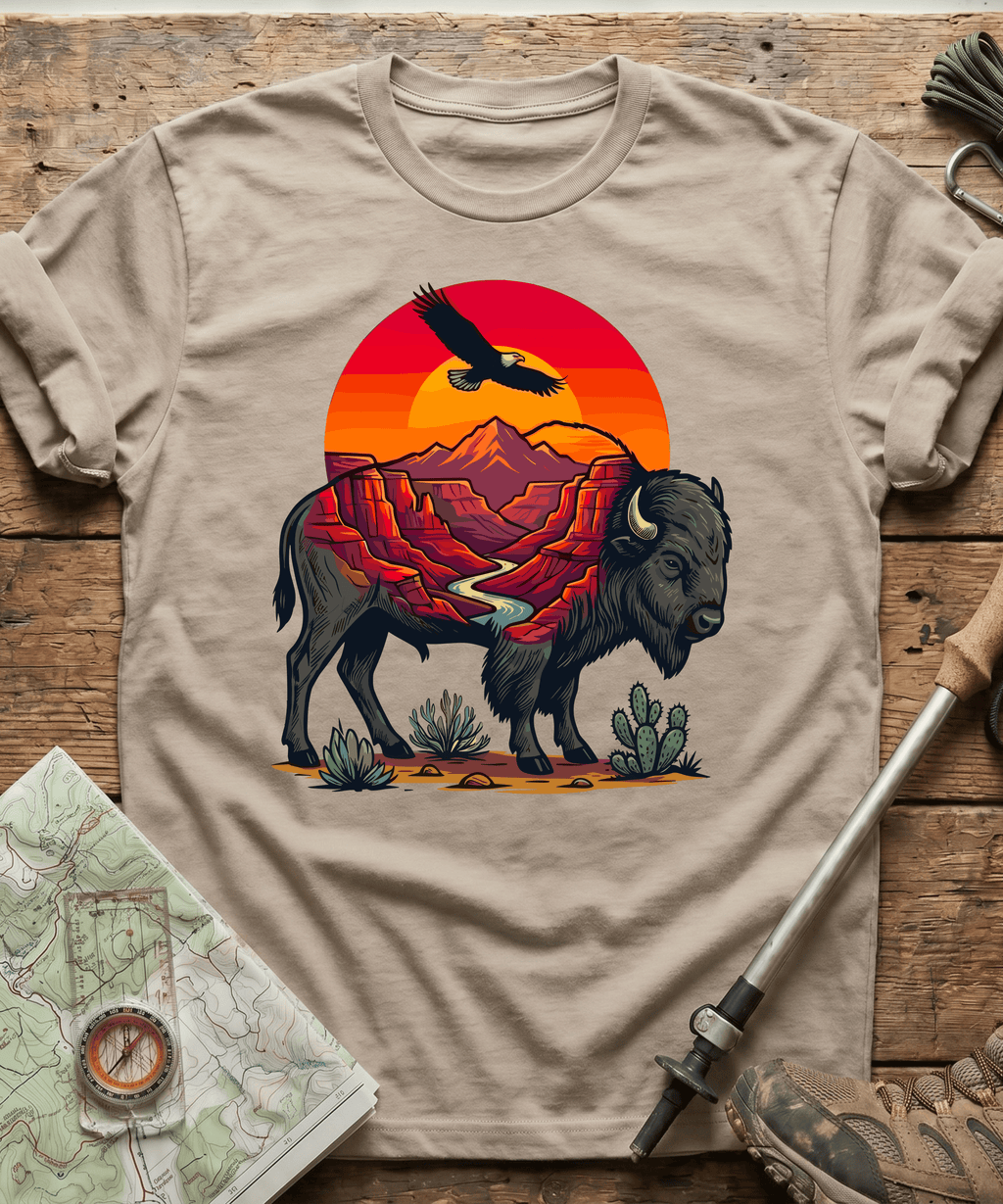 Desert Canyon Bison Eagle T-Shirt