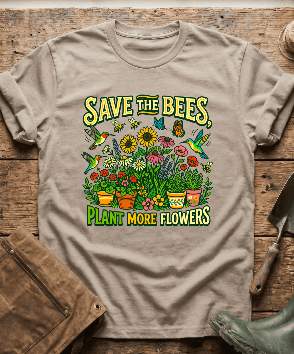 Save The Bees Plant More Flowers T-Shirt