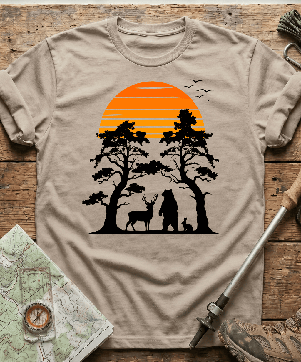 Retro Forest Sunset T-Shirt