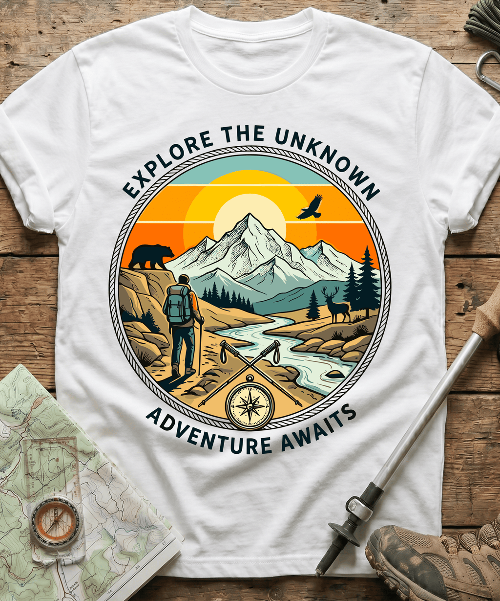 Explore The Unknown Adventure Awaits T-shirt