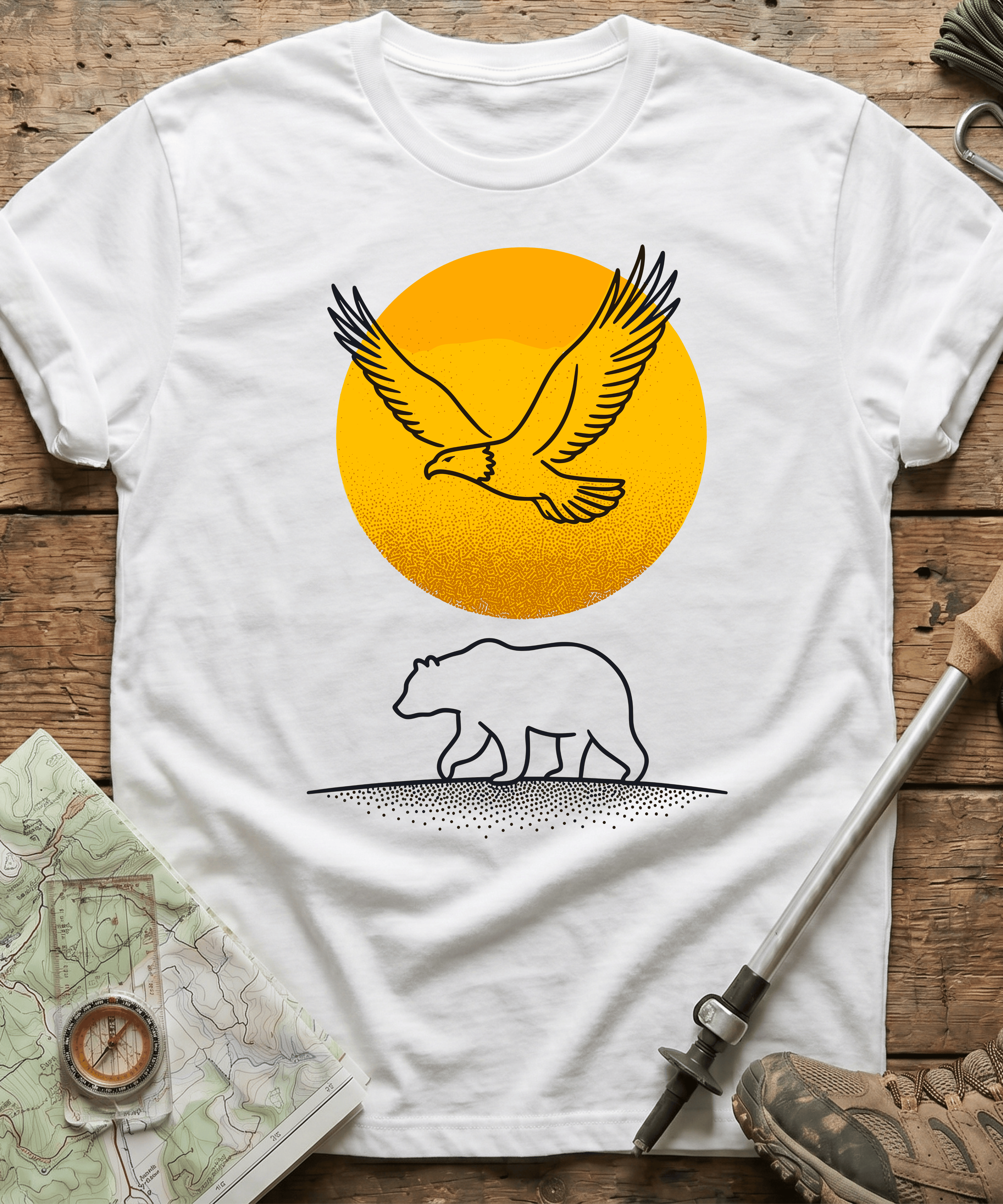 Golden Sun Eagle & Bear T-Shirt