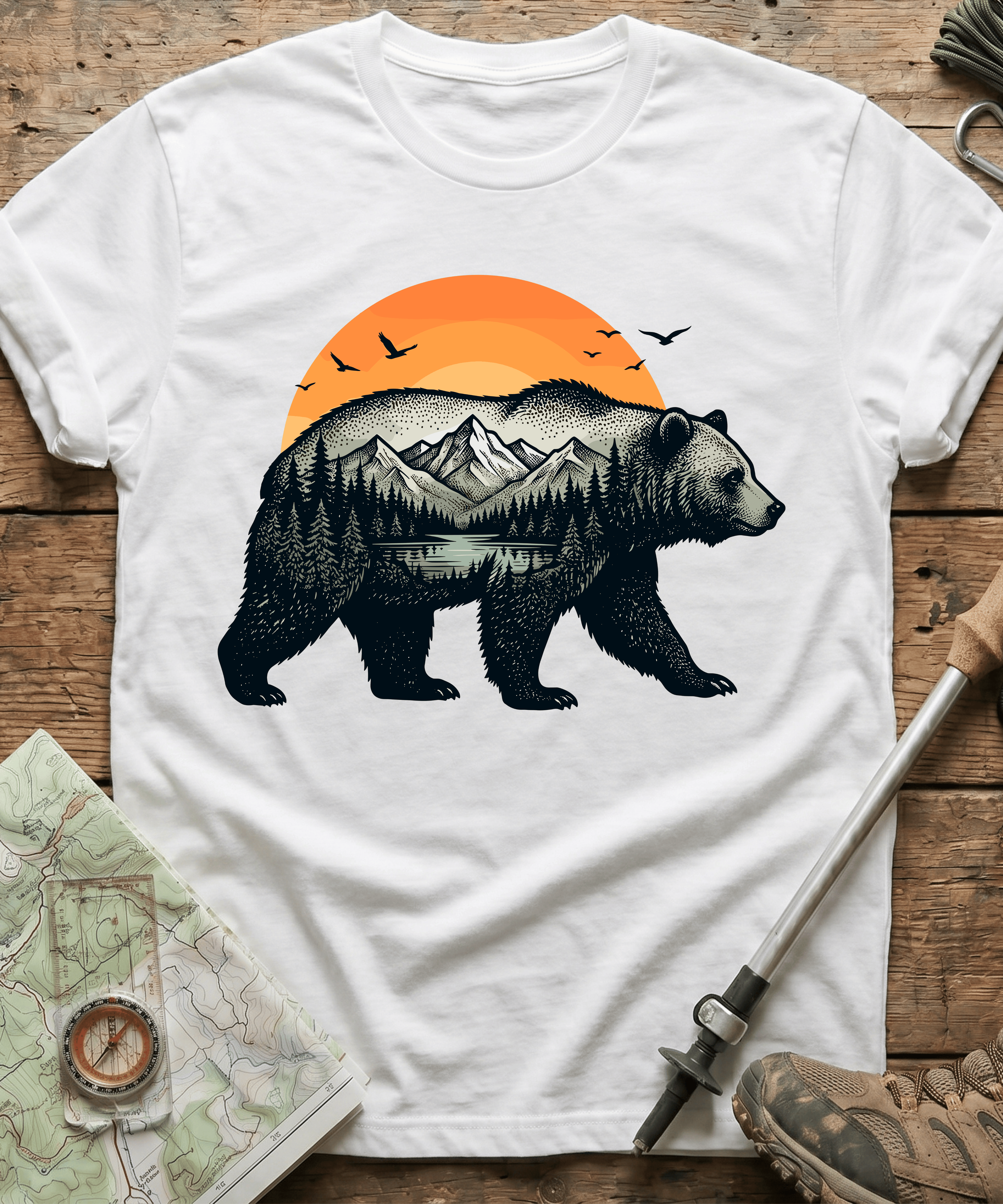 Retro Wilderness Bear T-Shirt