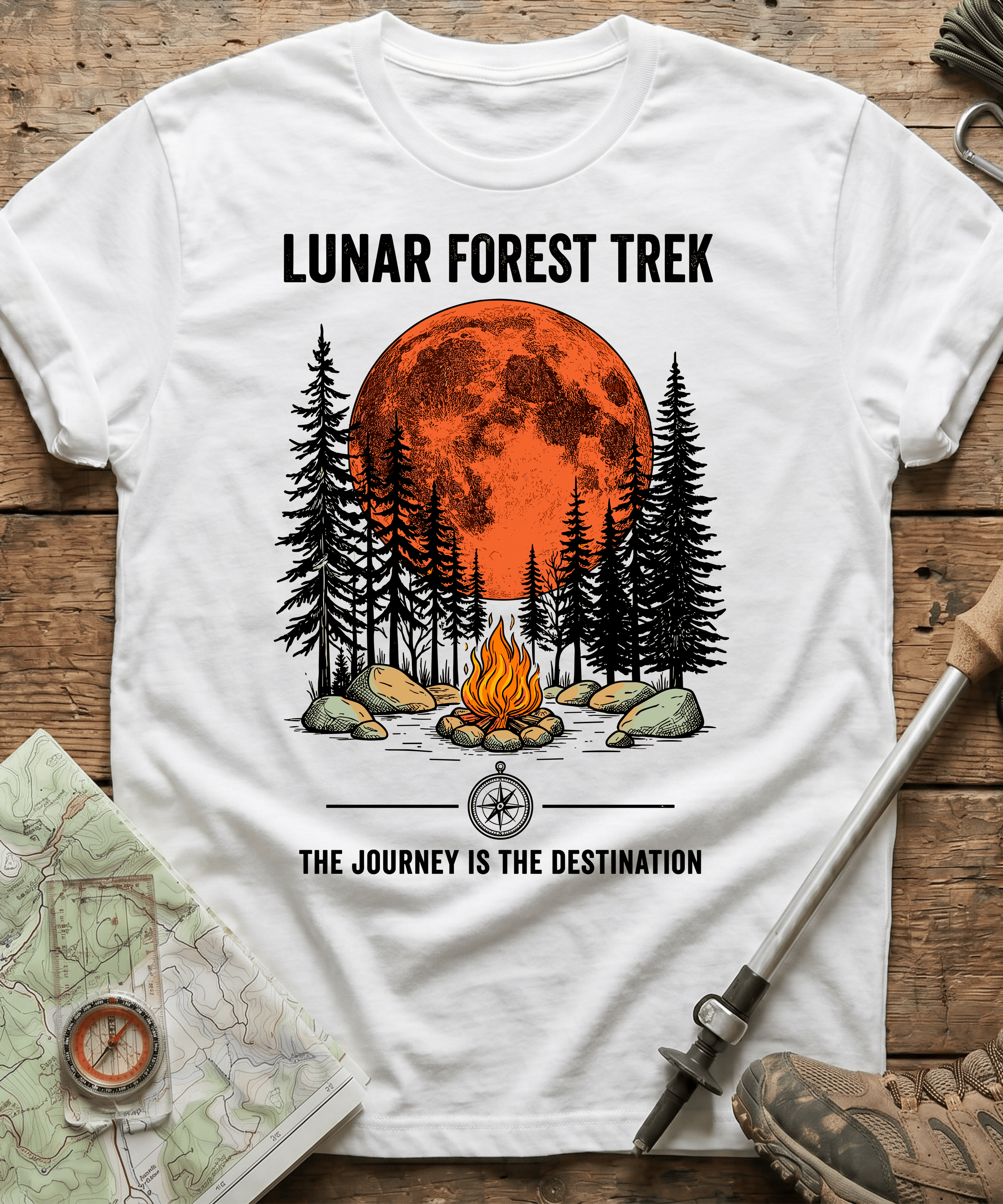 Lunar Forest Trek The Journey Is The Destination T-shirt