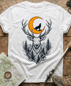 Mystic Night Wolf Moon Stag T-Shirt