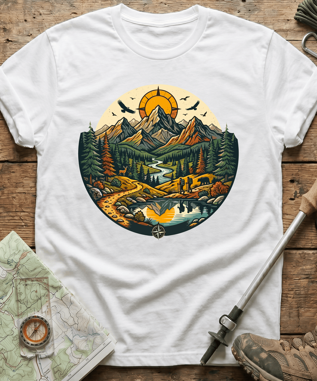 Wilderness Hiking Compass Trails T-Shirt