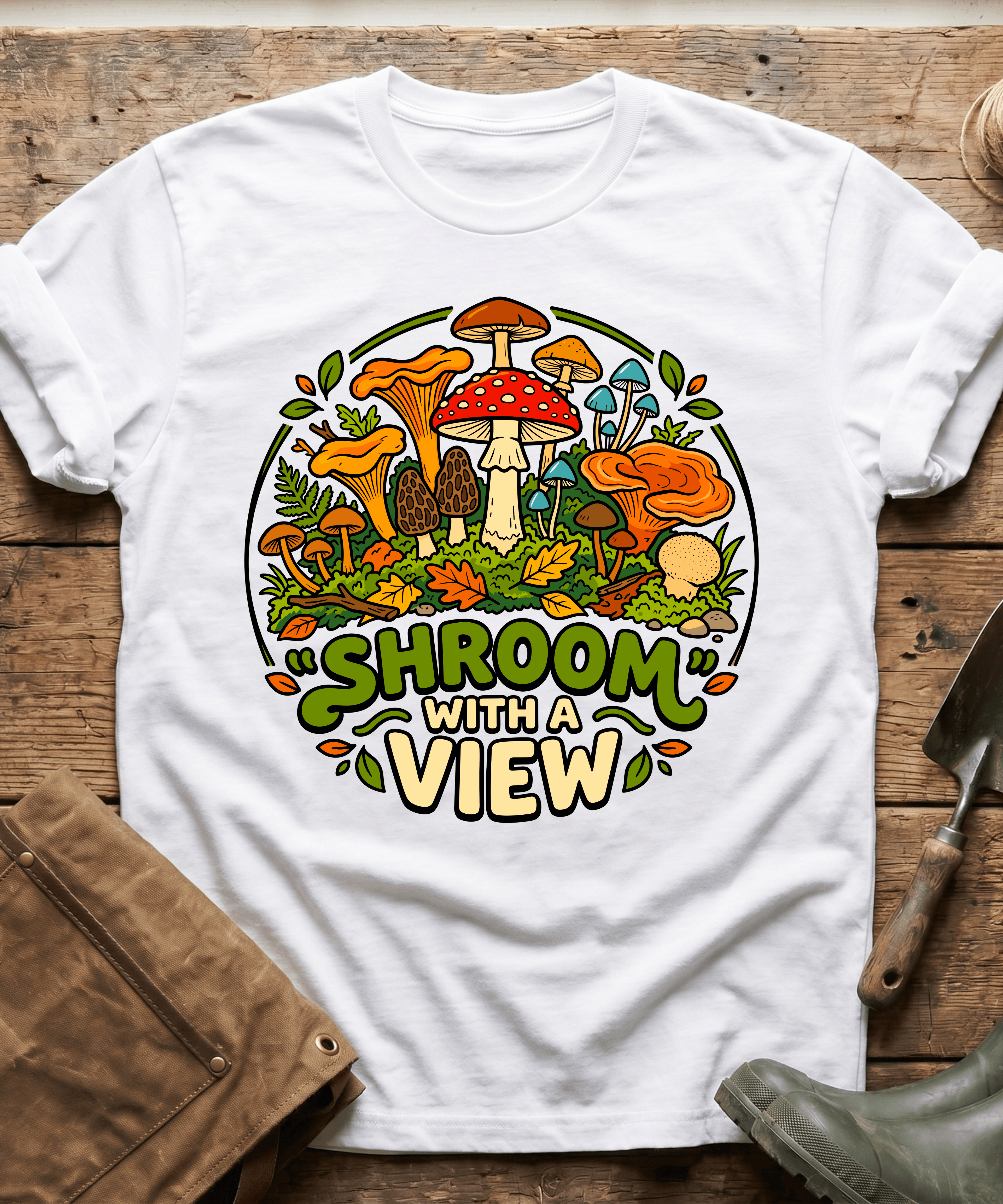 Shroom With A View Wild Mushrooms T-Shirt