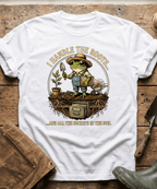 Secrets in the Soil Frog Gardener T-Shirt