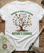 Harmony Of Wings And Blossoms Nature's Chorus T-shirt