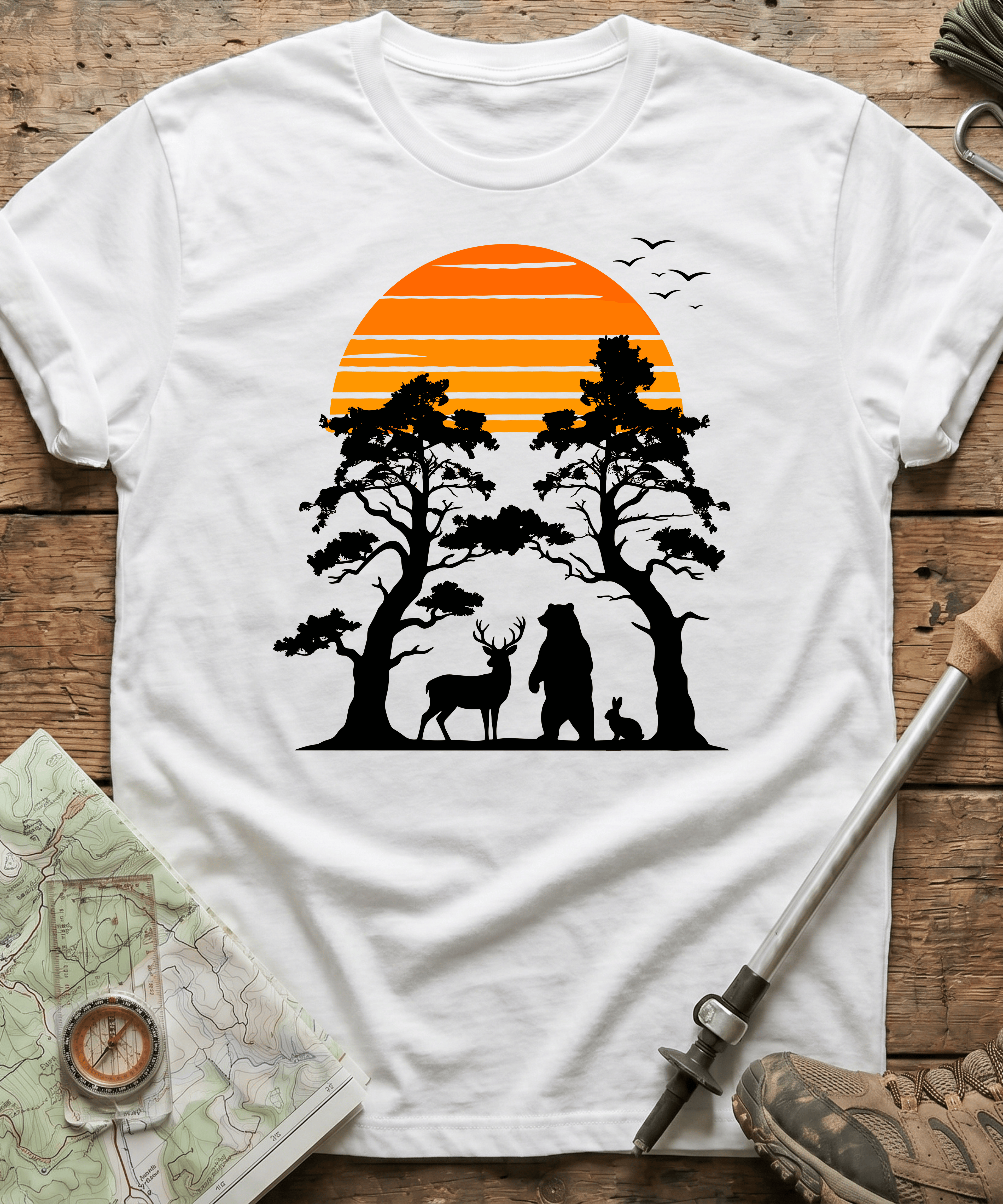 Retro Forest Sunset T-Shirt