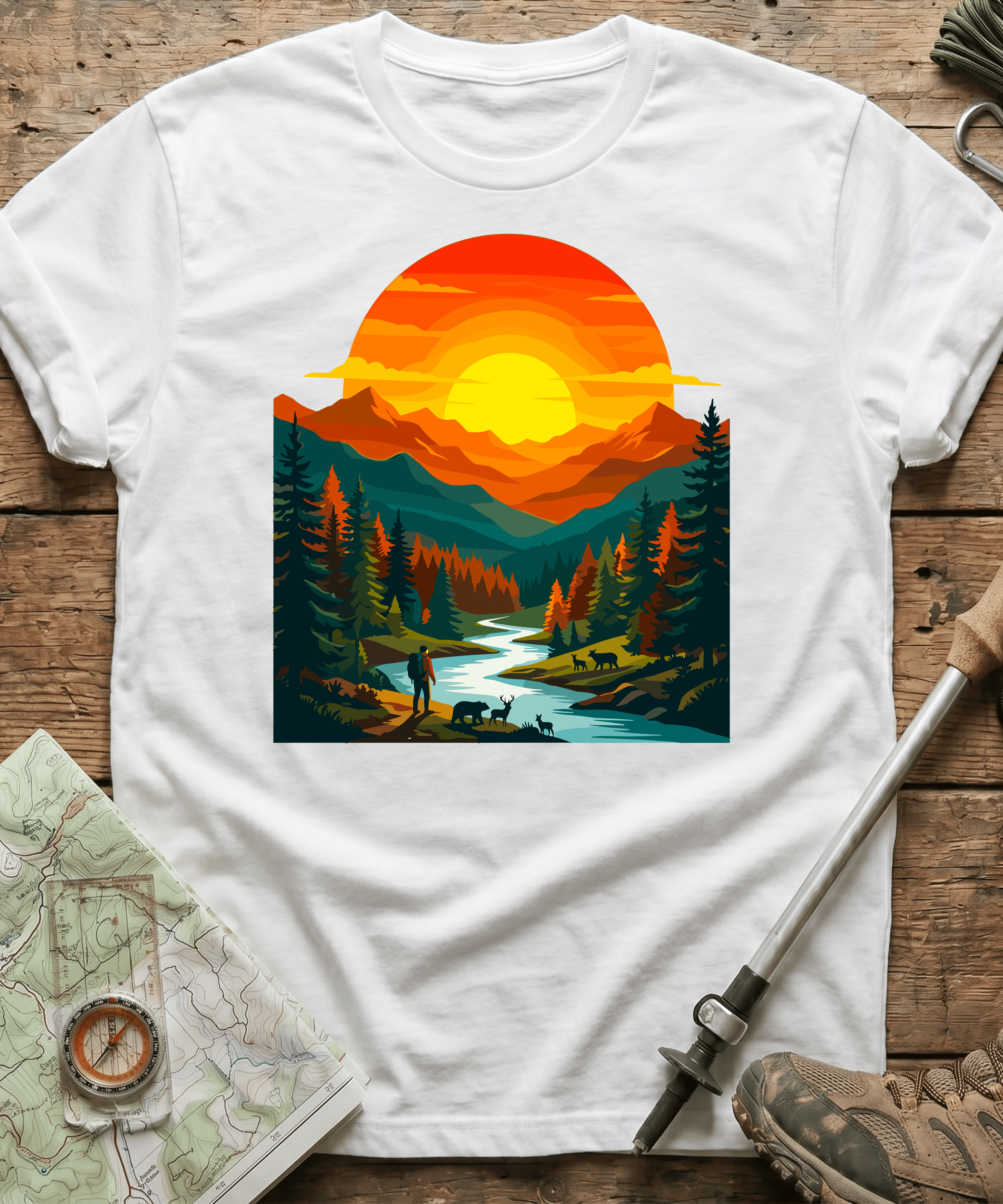 Scenic Wilderness Explorer Sunset T-Shirt