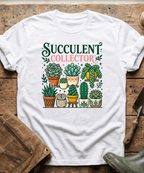Botanical Succulent Collector Display T-Shirt