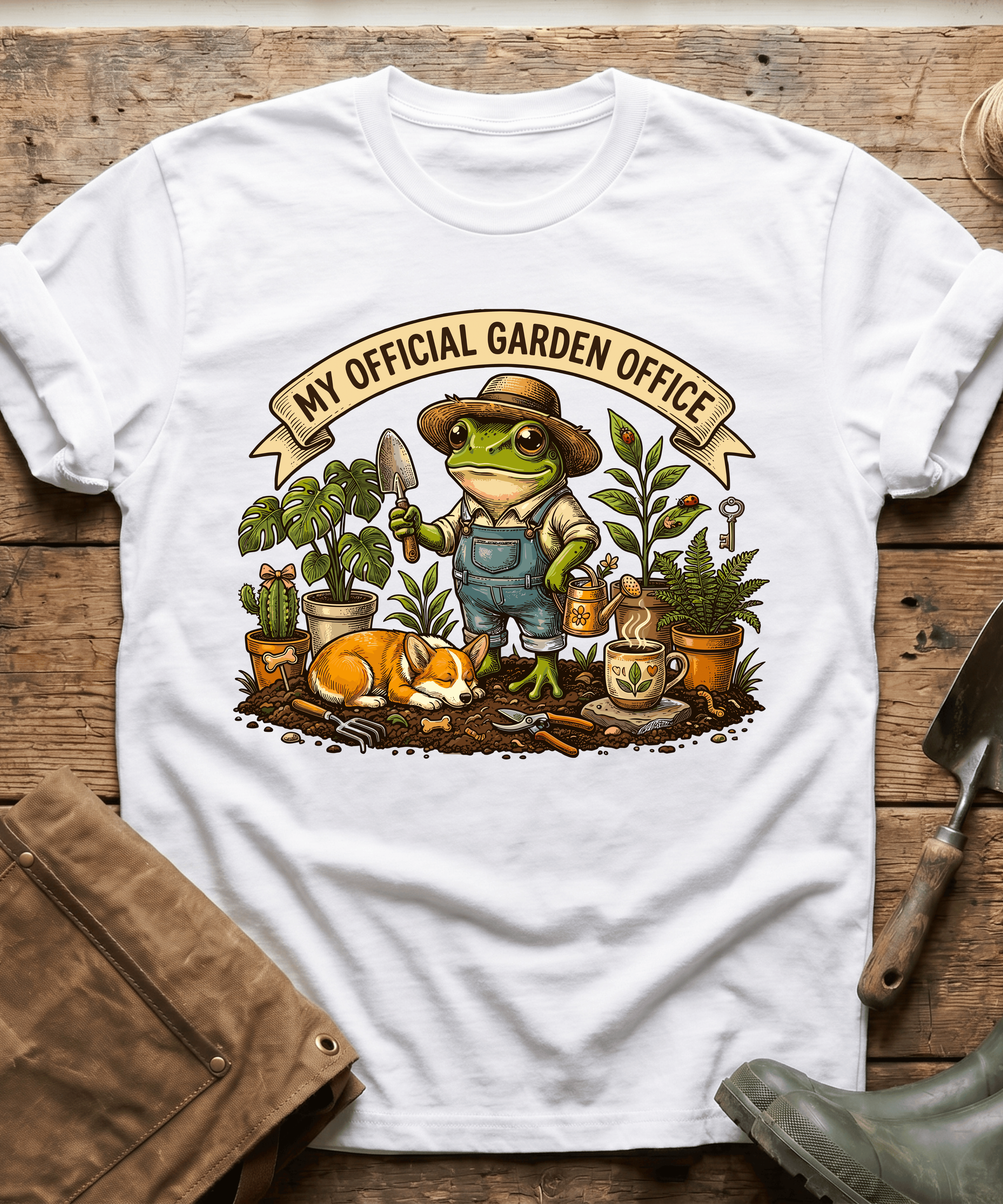 My Official Garden Office Frog Corgi T-Shirt