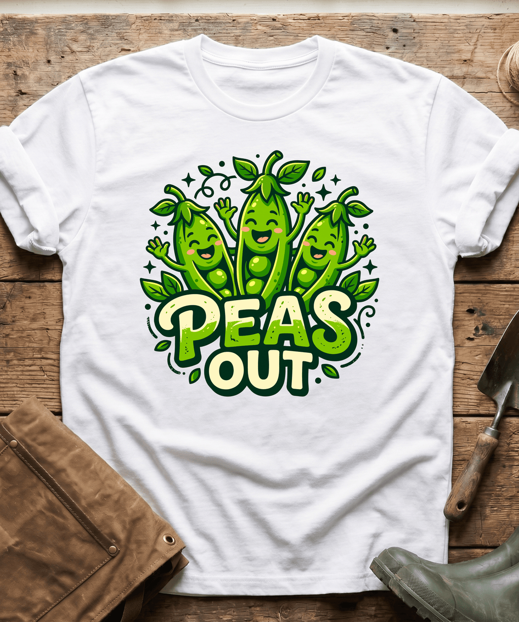 Cute Peas Out Funny Gardening T-Shirt