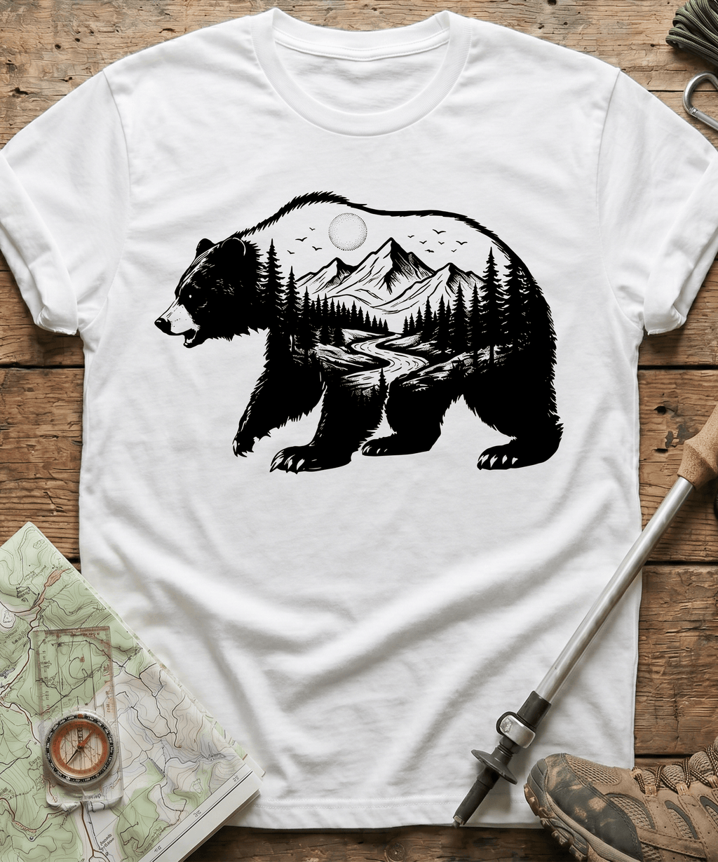 Minimalist Mountain Bear T-Shirt