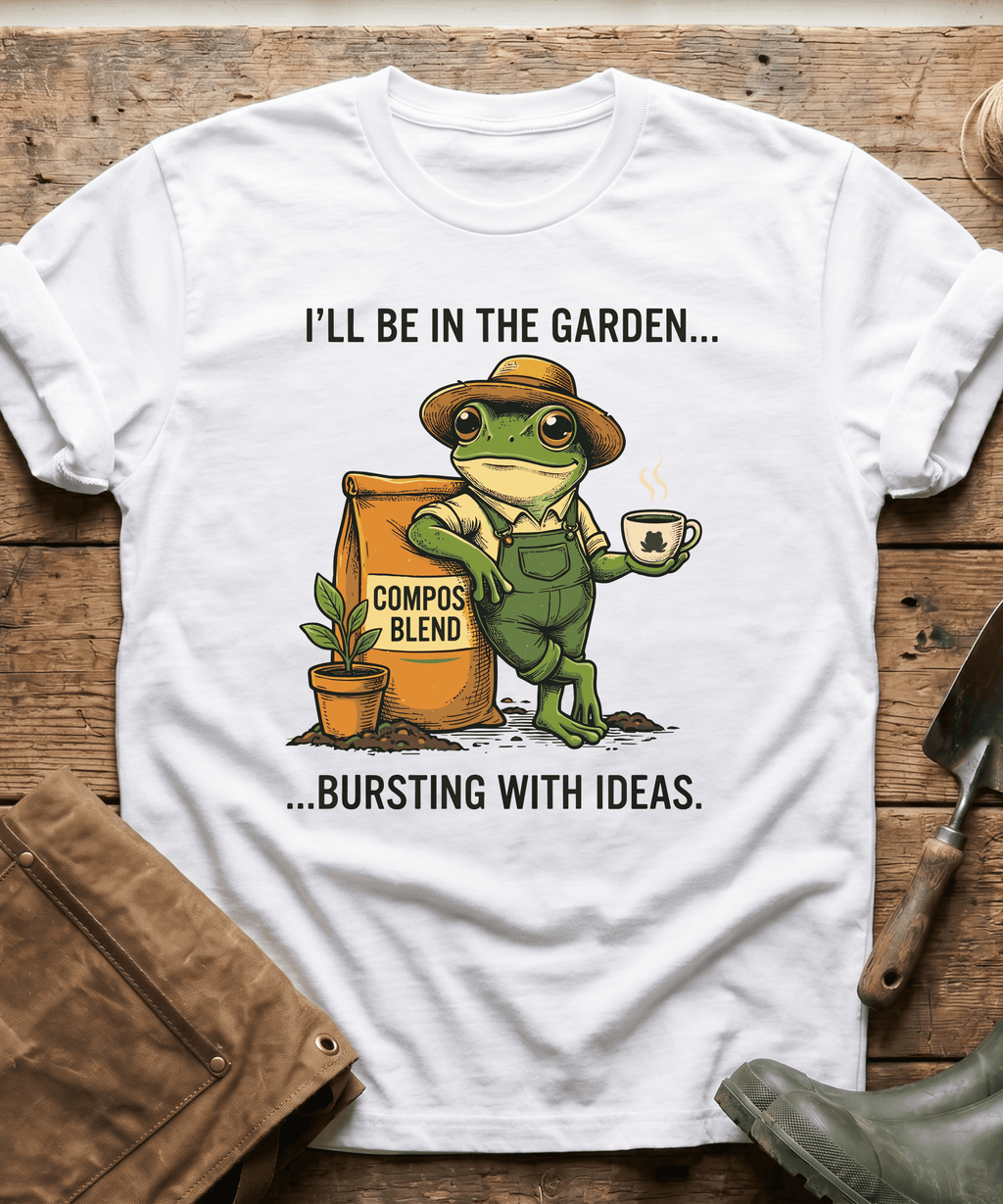 Bursting With Ideas Frog Gardener T-Shirt