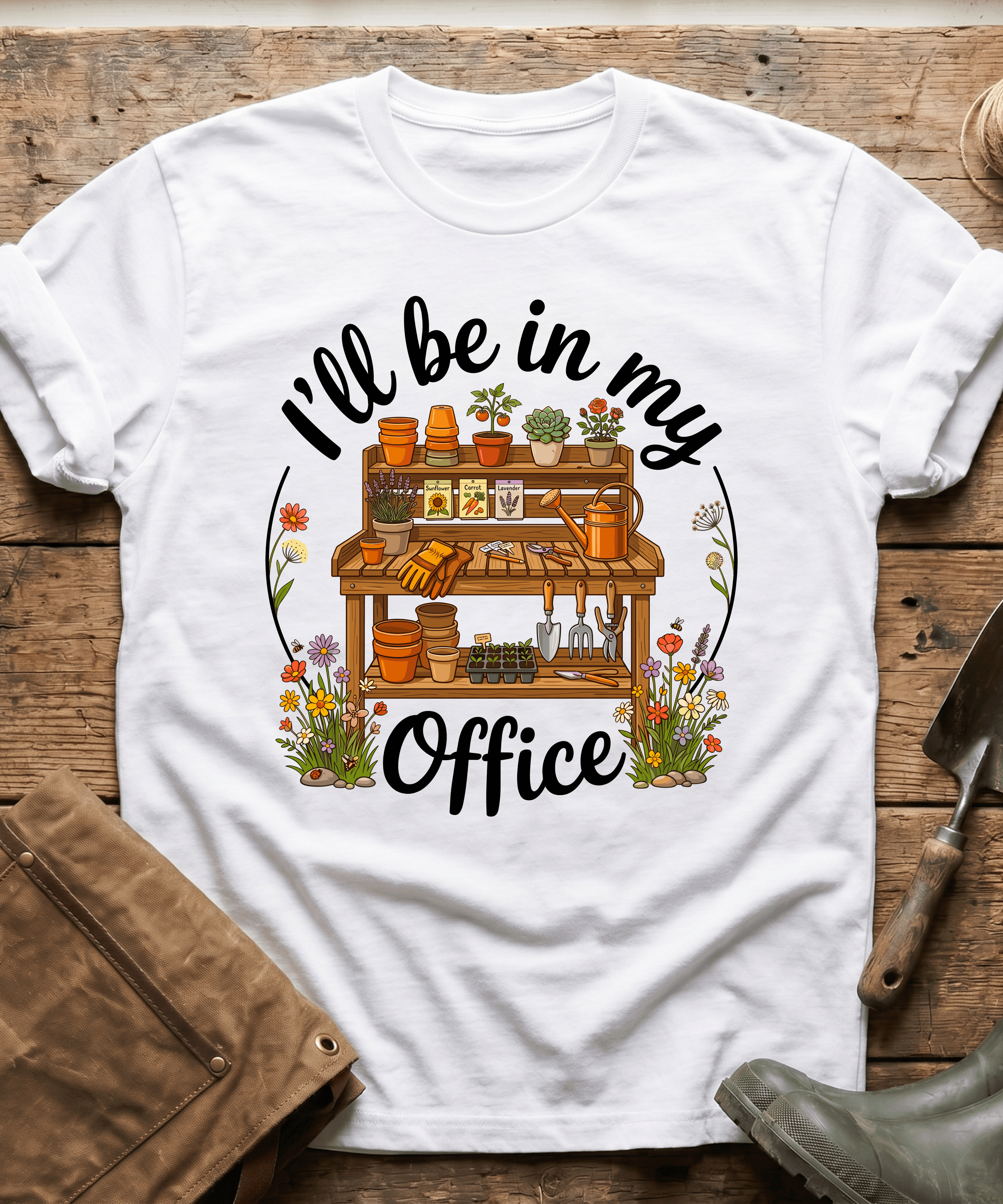 Cozy Garden Potting Bench T-Shirt