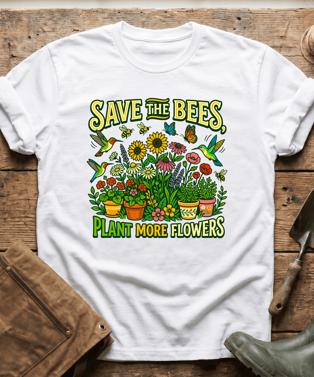 Save The Bees Plant More Flowers T-Shirt