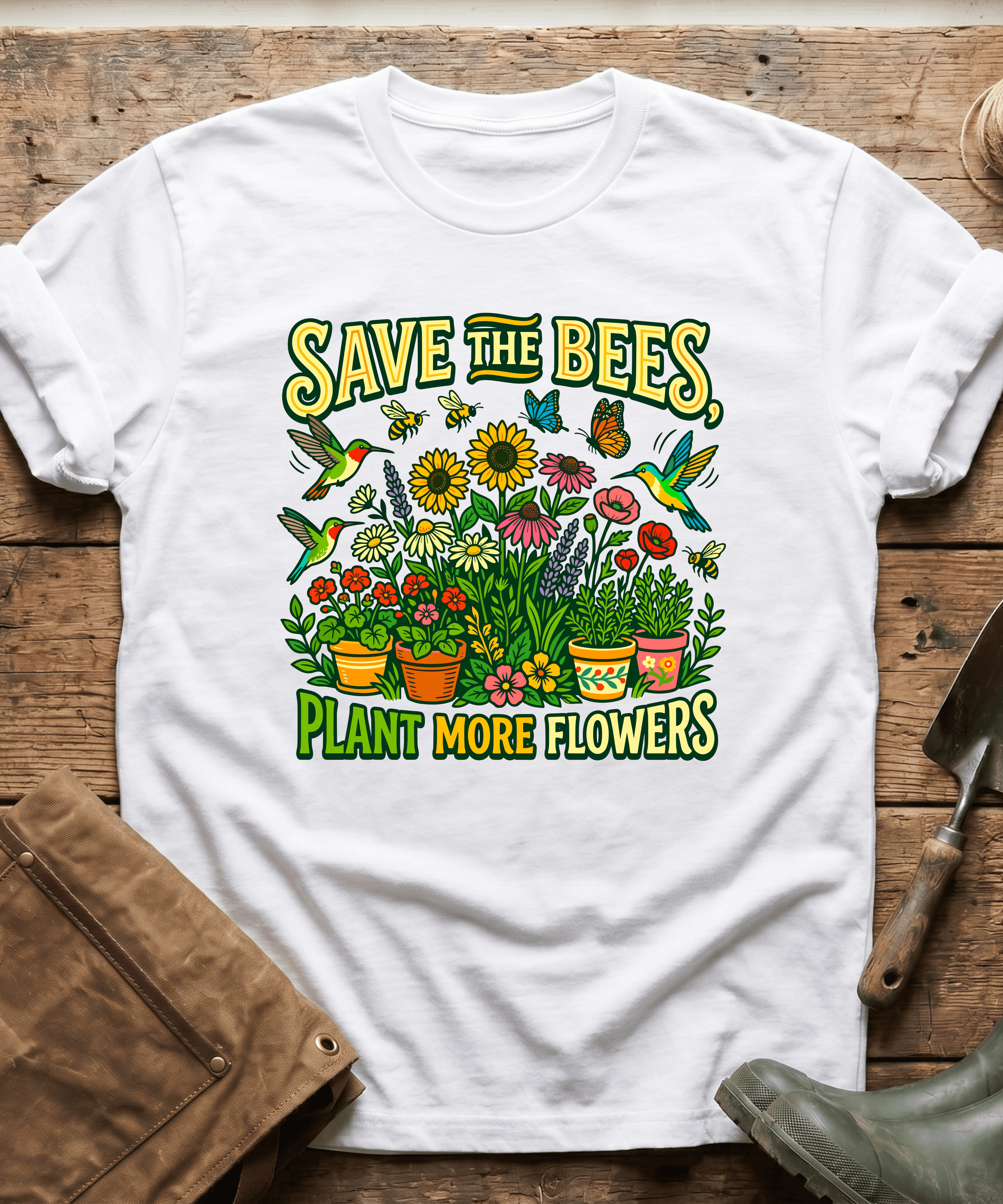 Save The Bees Plant More Flowers T-Shirt