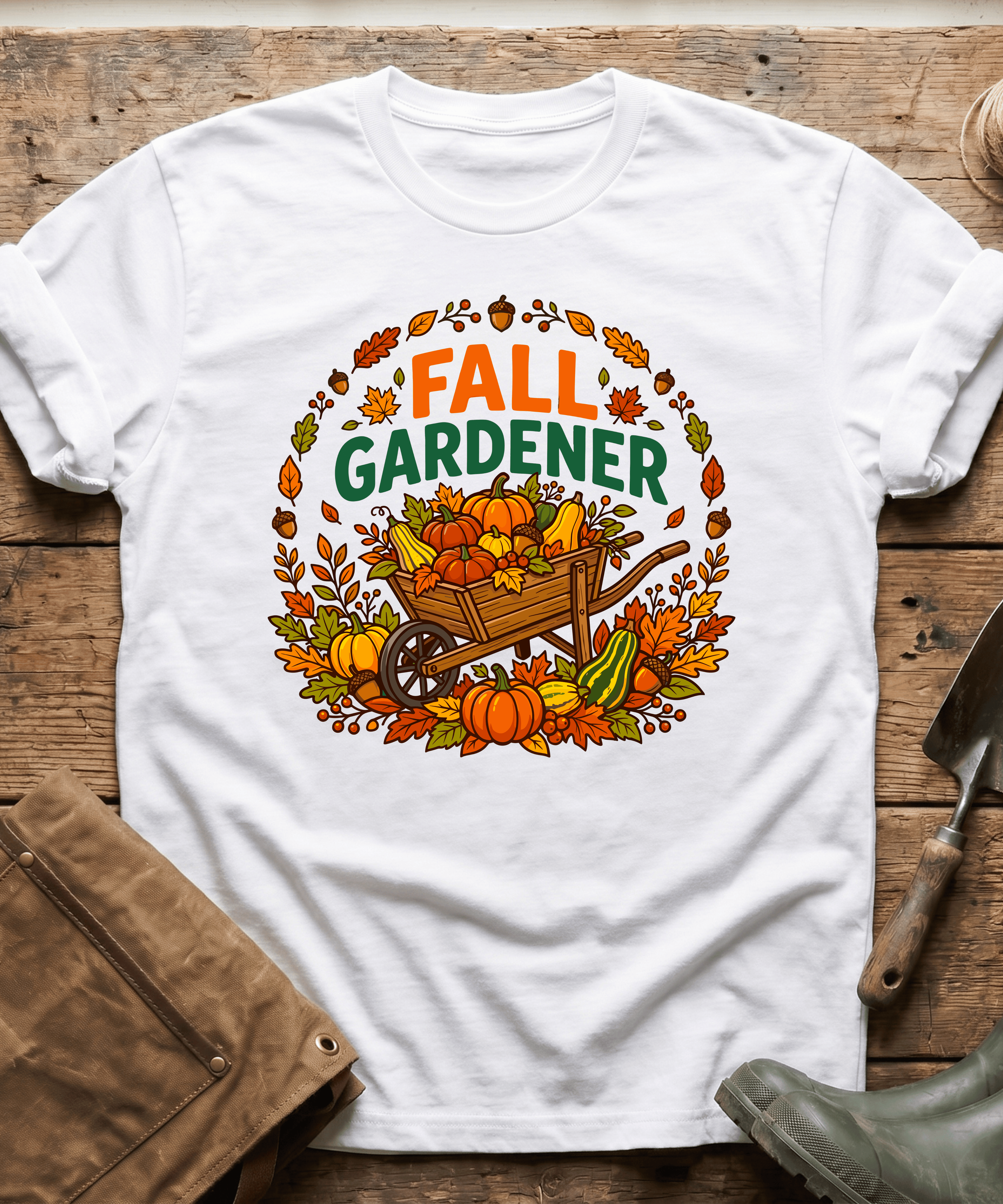 Vintage Fall Gardener Pumpkin T-Shirt