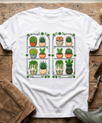 Botanical Houseplants Succulent Shelves T-Shirt