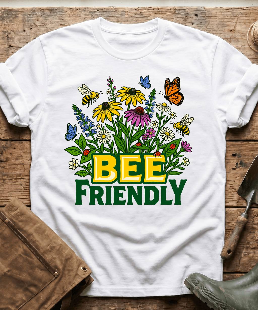 Bee Friendly Wildflowers Gardening T-Shirt