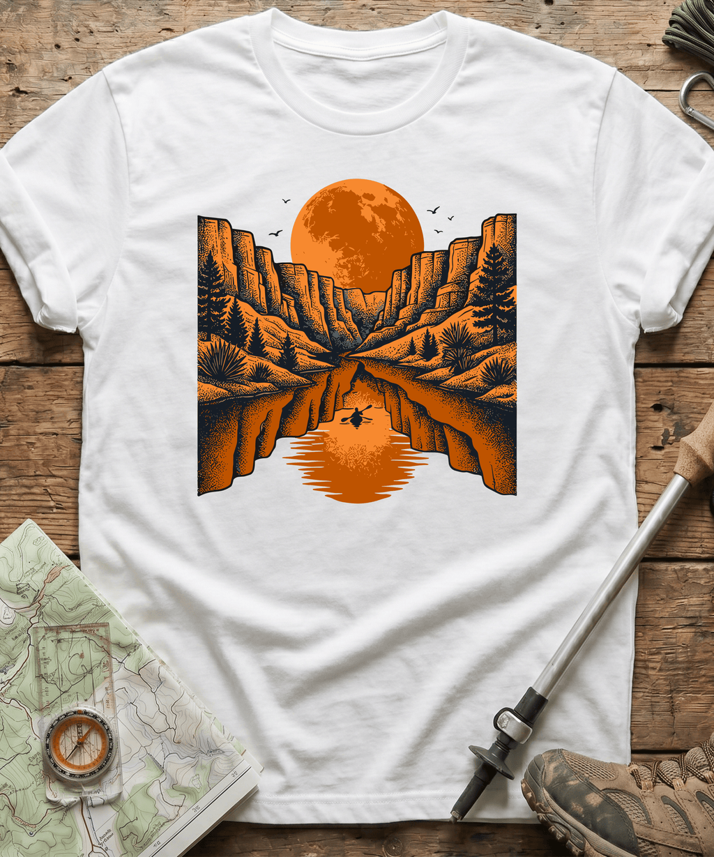 Canyon Kayak Orange Moon T-Shirt