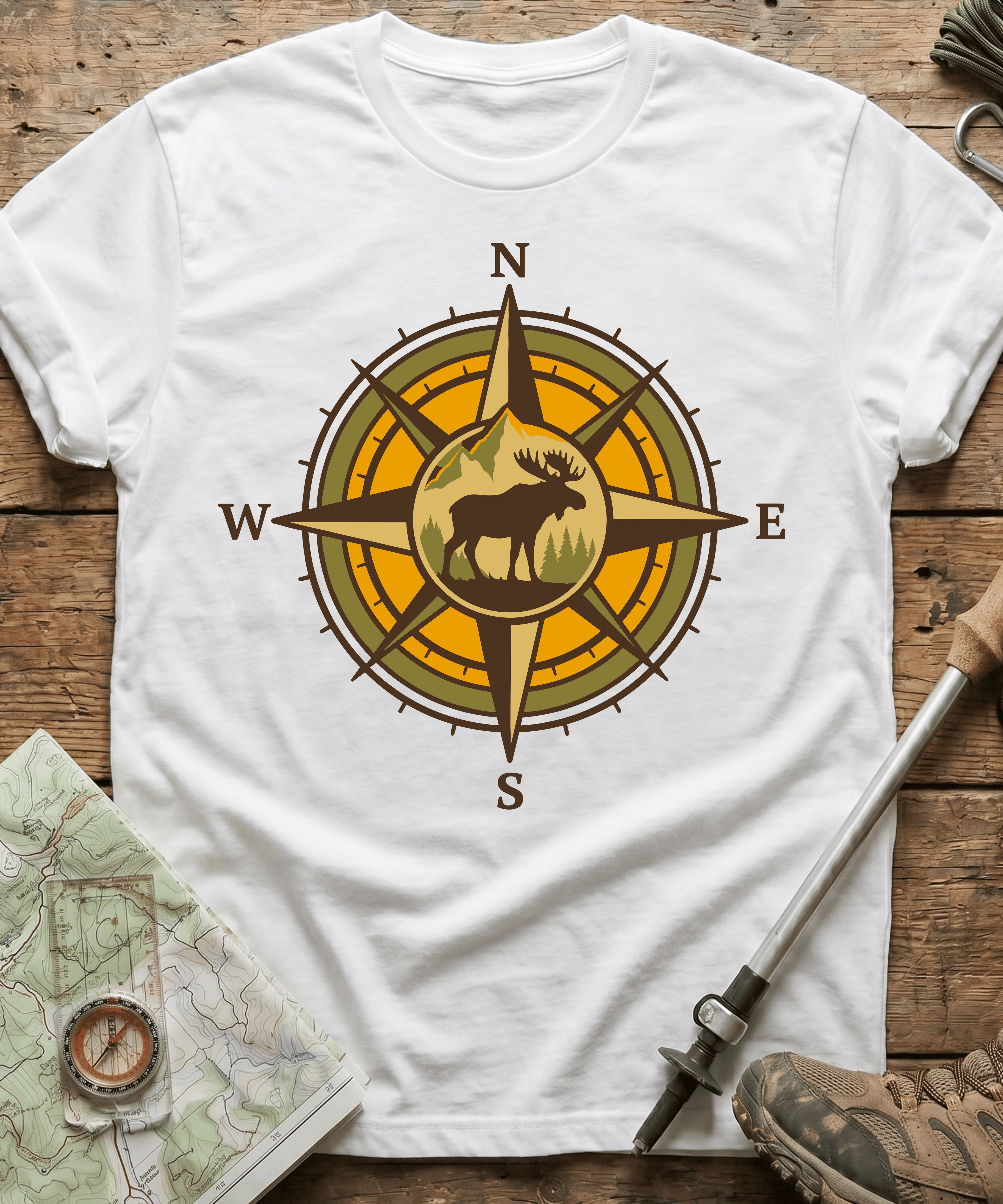 Wilderness Moose Compass T-Shirt