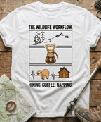 The Wildlife Workflow Hiking Coffee Napping T-shirt