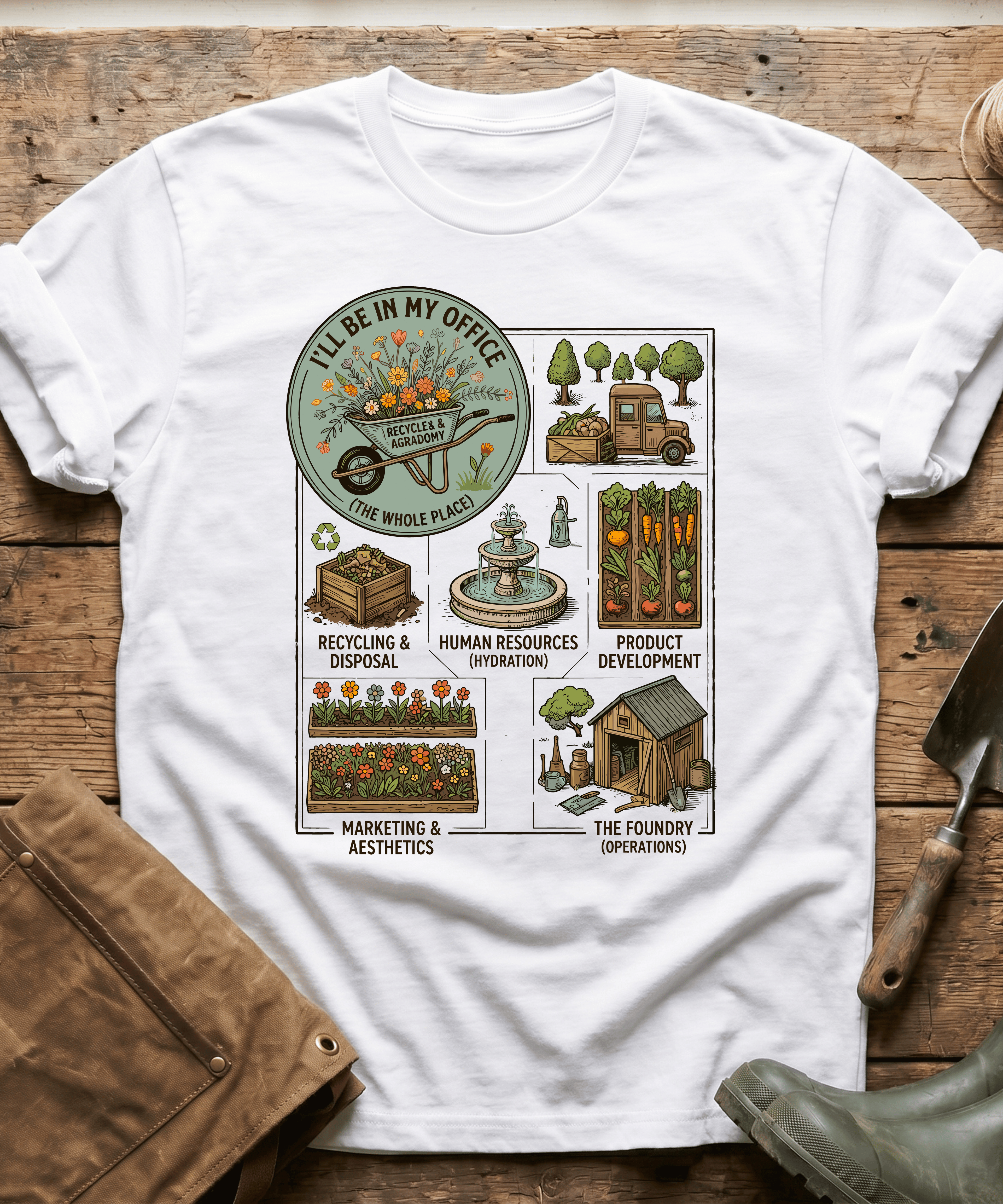 I'll Be In My Office Garden Infographic T-Shirt