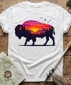 Purple Mountain Bison Sunset T-Shirt