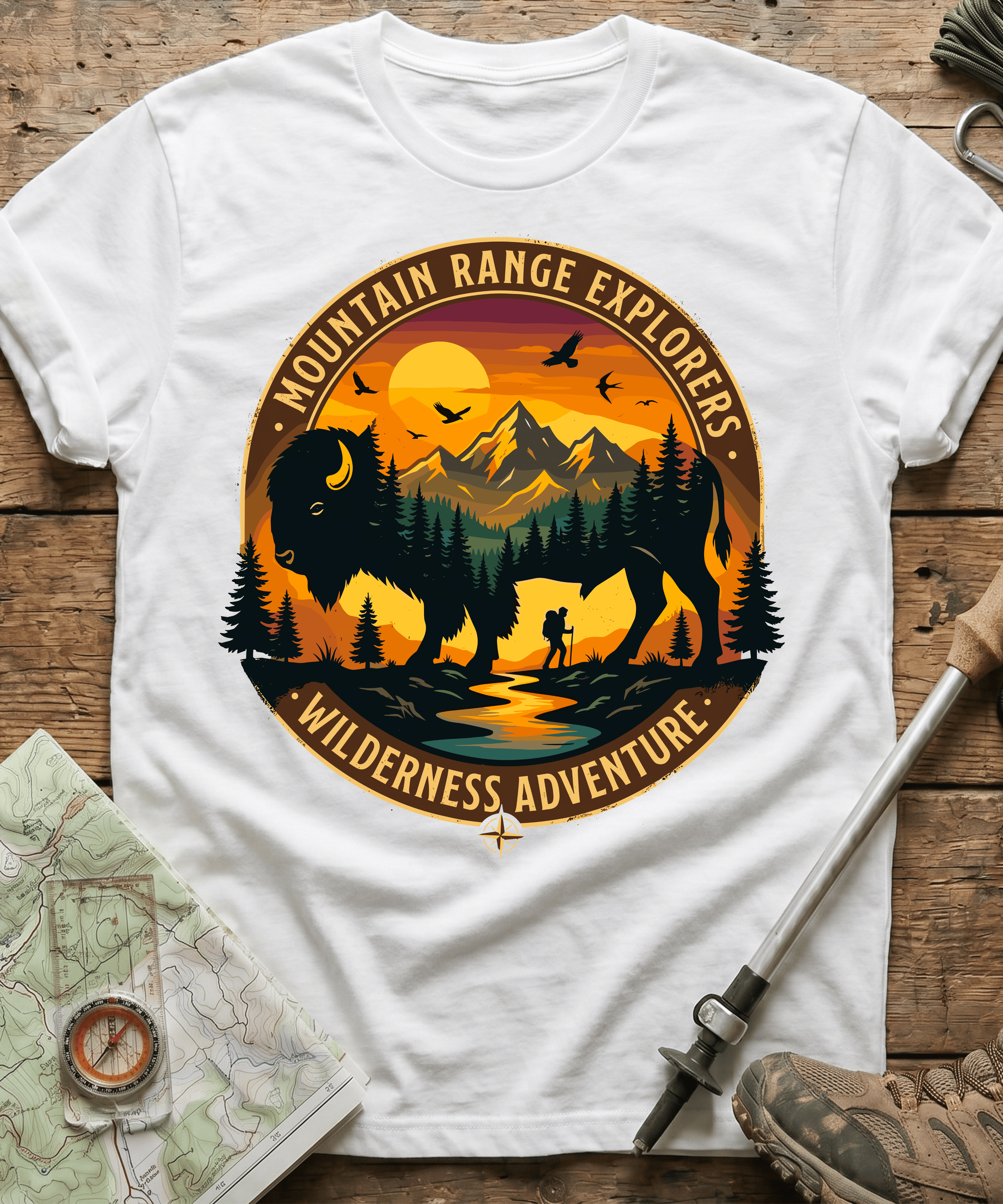 Mountain Range Explorers Wilderness Adventure T-shirt